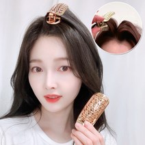 뿌리 볼륨 집게 헤어 롤 업 셀프 파마 핀 소형 대형 여자 머리 뽕, 블랙, 1개