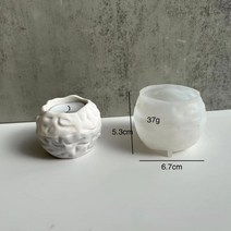 실리콘몰드 수제 석고 시멘트 금형둥근 저장 탱크 실리콘 금형 작은 항아리 보석 보관 상자 석고 DIY 도자, b-촛불 컵