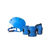 탑키즈 보호장비 아동 헬멧+보호대(3종 SET), 02_보호대 블루+헬멧블루