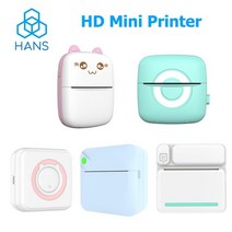 hd mini 휴대용 열전사 프린터 휴대용 블루투스 무선 귀여운 고양이 57mm 사진 라벨 포켓 diy iosandroid용 인쇄 사용, c15 핑크 1롤