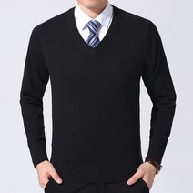 이유까까 남성용 클래식 브이넥 니트