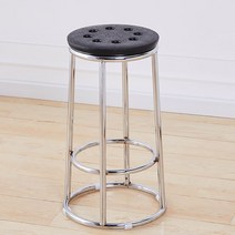 바 모던 스테인레스 스틸 철제 스툴 가정용 높은 체어, 60cm-블랙, 1개