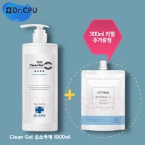 Dr. CPU 대용량 손소독제 1000ml 에탄올 72% 펌프형 / 300ml 파우치 (무료증정), 3개