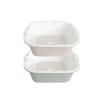 멀티바스켓 물빠짐 채반 야채 과일 세척 믹싱볼, 멀티 바스켓 채반 소 민트