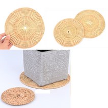 라탄트레이 라탄원형트레이 라탄공예 수제 라탄 받침, 대