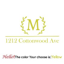 주택우편함 우체통 로맨틱 사용자 정의 주소 사서함 아트 데칼 스티커 Pvc 소재 상자 장식 비닐, [01] M 28cm X 14cm, [11] YELLOW