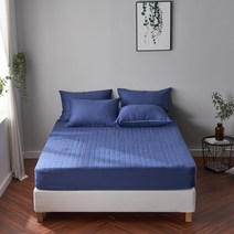 [에르미아] 순면 항균원단 누빔 침대 매트리스커버 퀸사이즈 침대/매트리스커버