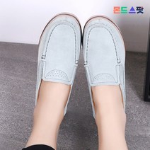 몬드스팟 5cm 여성 통굽 키높이 웨지 무지 로퍼 단화 슬립온 스니커즈 그레이 (DM761)