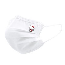 헬로키티 마스크 덴탈 캐릭터 화이트 대형 성인용, 단일, K008-50개입 화이트개