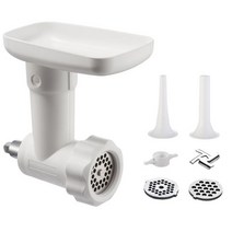 KITCHENAID 8 피스 파스타 오븐 세트 액세서리 및 고기 분쇄기 수직 믹서 용 블렌더, White meat grinder