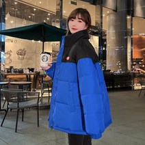 여성용 오버 사이즈 다운 코트 쇼트 코튼 패딩 두꺼운 트렌디 가을 겨울 2022 신제품