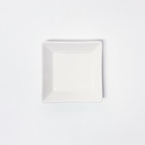화이트 도자기 사각접시 찬기 100mm, 단품