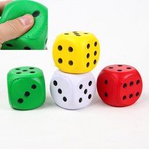 굿마켓 4P 미니 스펀지 주사위(6CM) 보드게임주사위 정육면체주사위