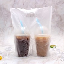 무지 비닐 컵캐리어 2구 200장 테이크아웃컵캐리어, 단품, 단품, 1개, 200개