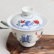 고급 명나라 개완 개합잔, 1개