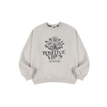 슬로우애시드 피치스킨 플라워즈 맨투맨 스웨트셔츠 웜그레이 PEACH SKIN FLOWERS 스웻셔츠 맨투맨S WARM 그레이