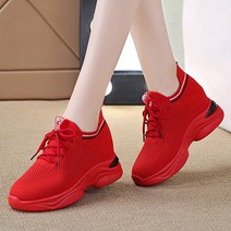 명브띠 메쉬 밴딩 여성 키높이 패션운동화 7cm