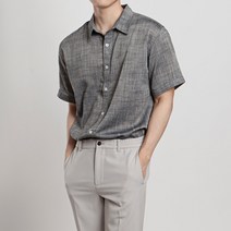 M~4XL 남성용 빅사이즈 무지 린넨 오버핏 반팔 셔츠 여름 와이셔츠 남방
