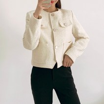 퍼니걸스 9003 크롭 트위드 자켓 여성의류