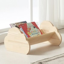 유아 원목 구름 책꽂이, 내추럴