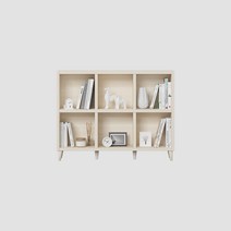 한샘 샘 책장 2단 120cm 원목다리형 시공 (컬러 택1), 크림화이트(B)