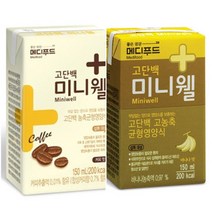 메디푸드 미니웰 커피맛 바나나맛 고단백 노인식사대용 환자영양식 환자식 24팩, 커피