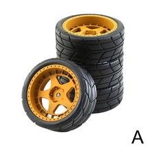 1/10 RC 랠리 온로드 레이싱 타미야 TT02 XV01 HSP 94123 HPI 교쇼 wltoys용 65mm 플라스틱 휠 림 고무 타, 01 4pcs
