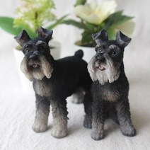미니강아지 슈나우져 세트 강아지 반려 동물 애견 장식 소품