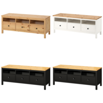 이케아 TV장식장 HEMNES 헴네스 TV장식장 블랙브라운/라이트브라운 148x47x57 cm