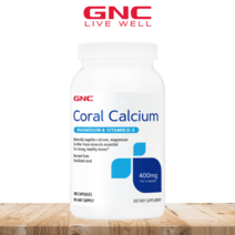 GNC 코랄 칼슘 마그네슘 비타민D 400mg 180캡슐, 1개, 기본
