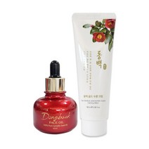 썬샤인 동백 페이스 오일 42ml 순수 100퍼센트 자연정제 + 골드 고수분 크림 1