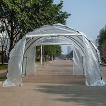 미니비닐하우스 만들기 소형 온실 조립식 비닐하우스, 4x3x2.2m 양문형 무창반투명개