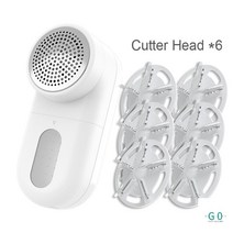 제거기 보풀 세탁소용 무선 충전식 보플, Cutter Head 6pcs