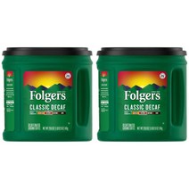 Folgers 디카페인 클래식 미디엄 로스트 그라운드 커피 원두가루 미국직배송 디카페인추천 816g 2개