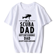스쿠버티셔츠 스킨스쿠버 다이버 산업잠수 단체티 패션 캐주얼 남성 면 i39m a scuba dad - 아빠 아버지의 날 테마 힙합 탑스 스트리트웨어
