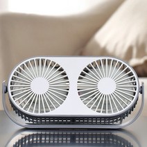벤타샵 듀얼 탁상용 미니 USB선풍기 무소음 휴대용 사무실 탁상 책상용, 핑크