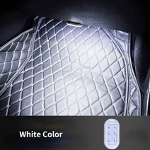 [자동차실내천장스티커] 자동차 엠비언트 무드등 풋등 실내등 무선 LED 인테리어 조명 램프 매직 스티커 자동차 천장 독서등 장식, 01 White
