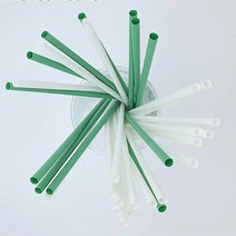 그린에코 pla 옥수수빨대 생분해성 친환경 빨대 6.5x210mm 그린(벌크), 100개, 1팩