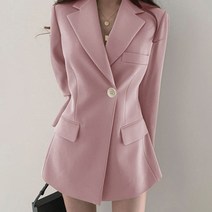 비비에모 원버튼 세련된 봄 가을 정장 자켓 00541