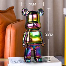 쇼파뒤 카페 인테리어 가게오픈 개업 결혼 선물 노호혼 재물복 Bear brick-동상 책상 액세서리 침실 장식 가정 및 장 럭셔리 거실 인형, [08] Bear Height 28CM