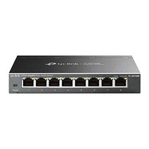 TP-Link TL-SG108E 매니지드 스위치 8포트 기가비트 이더넷 LAN 스위치(플러그 앤 플레이 네트워크 스위치 메탈 하우징 QoS IGMP 스누핑 LAN 분배기 중앙 관리 에너지 효율) 블랙 -13636, 5포트 기가비트 네트워크 스위치와 번들