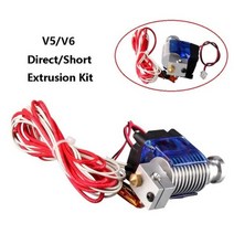 RAMPS 프린터 1.75mm/3.0mm Ev5/v6 용 단일 냉각 팬이있는 J 헤드 핫 엔드 보우 덴 필라멘트 웨이드 압출기 0.4mm 노즐, V6 12V 1.75mm 0.4mm, Short Extrusion Kit
