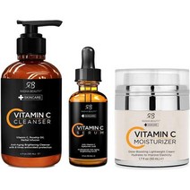 50대영양크림 레티놀 주름 나이트 수분크림 라다 뷰티 브라이트닝 클렌저 로즈힙 오일 알로에 베라 허브 인퓨전 8배 비타민 C 3in1 세트, 단일수량