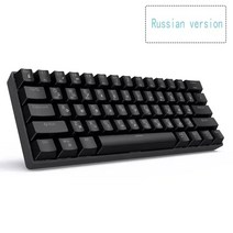 컴퓨터키보드 2023New-61Key 무선 블루투스 2.4Ghz 게이밍 기계식 키보드 2 모드 휴대폰 태블릿 노트북 레, 한개옵션2, 03 GK61 black grey RU, 03 Red Switch