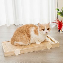 더나나 고양이 오동나무 원목 스크래쳐 반영구사용, S, 미포함