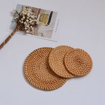 라탄 컵받침 2p/ 냄비받침 2p/ 라탄코스터, 냄비받침2p