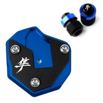 스즈키 하야부사 GSX1300R GSX-R1300 Gen 3 2022 2021 용 오토바이 액세서리 킥 스탠드 사이드 확장 및 타이어 밸브 캡, Blue