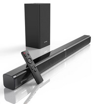 사운드바 가정용 홈시어터 TV 스피커 ultimea 100w tv soundbar 2.1 블루투스 스피커 5.0 홈 시어터 사운드 시스템 3d 서라운드 사운드 바, 타피오 v, 미국 플러그