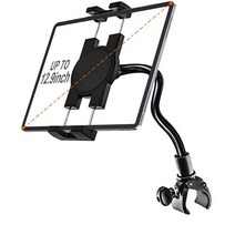 Kolasels 운동 하면서도 즐릴수 있는 자전거용 구스넥 집게형 핸드폰 태블릿 거치대 러닝머신 실내 자전거...핸들바 거치대, 1개