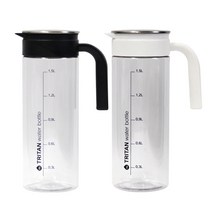 1+1 핫콤 트라이탄 안심소재 물병 1.8L, 블랙+블랙